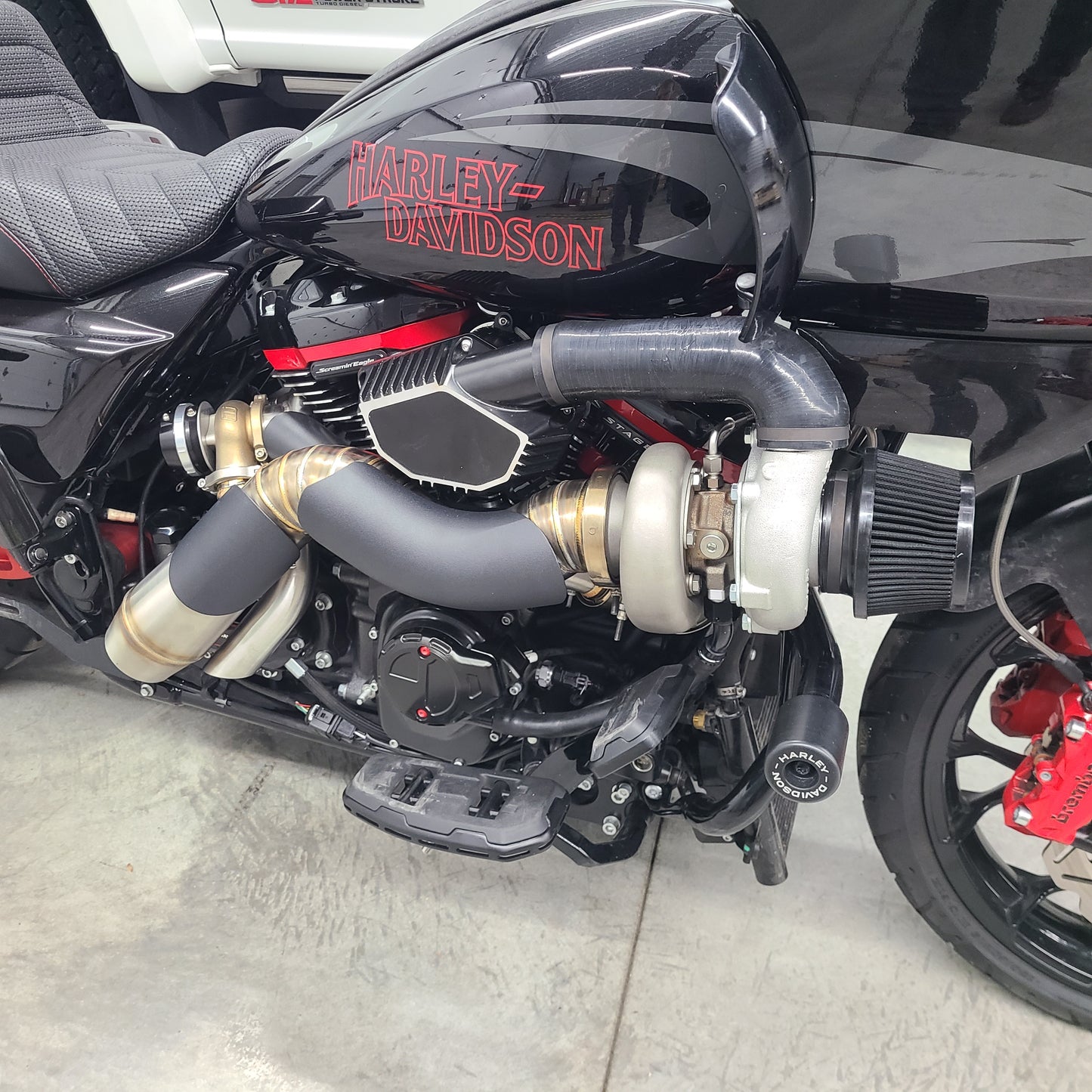 Harley M8 Touring Turbo Kit Pie Cut Exhaust Pipe - Upgrade Only