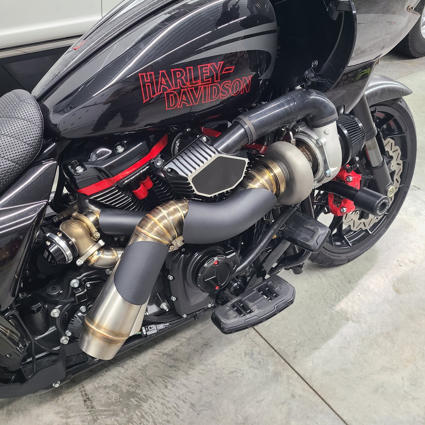 Harley M8 Touring Turbo Kit Pie Cut Exhaust Pipe - Upgrade Only