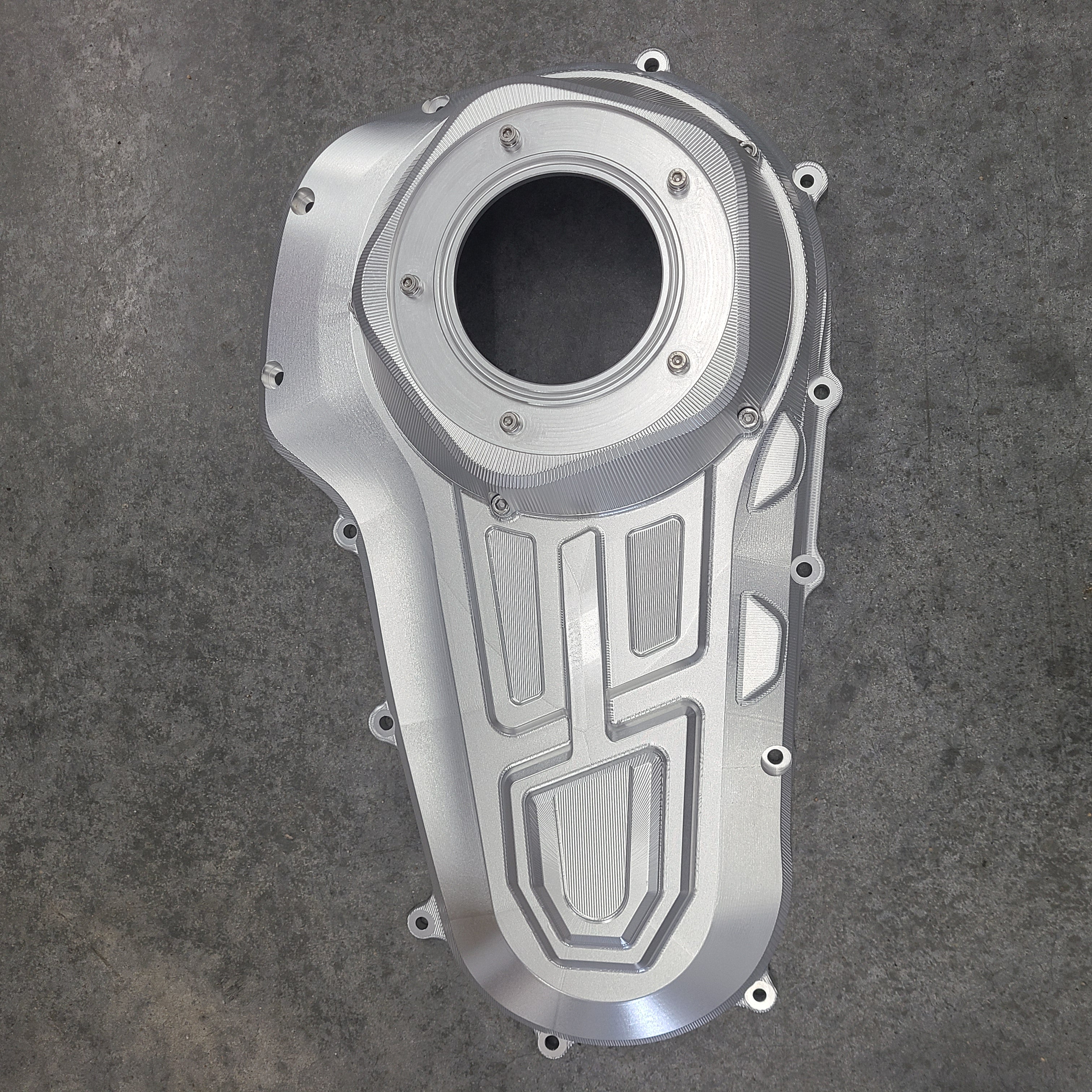 Harley Davidson Touring Billet Outer Primary Cover – Silber Turbos