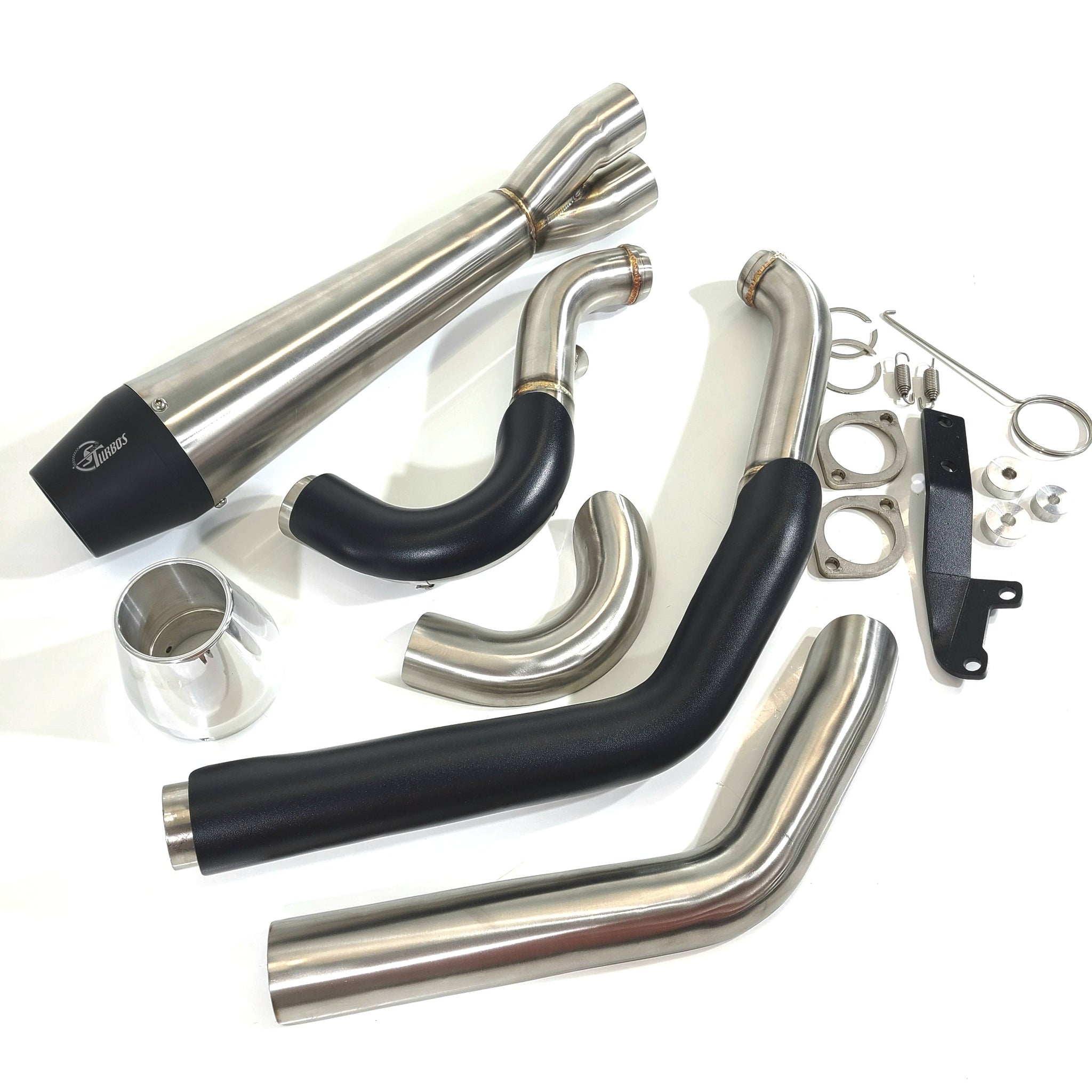 Harley Davidson 2018+ Softail 2:1 Exhaust System – Silber Turbos